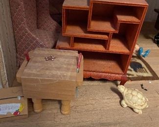 Vintage doll house furniture