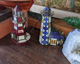 Tiffany style light house's