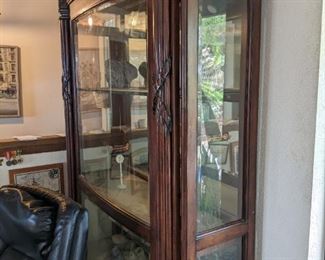 Curio cabinett with beveled glass, $280