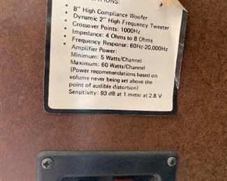 Marantz SP 208 vintage bookshelf stereo speakers 