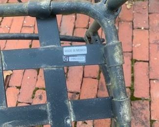 Patio table with 10 chairs and rolling cart