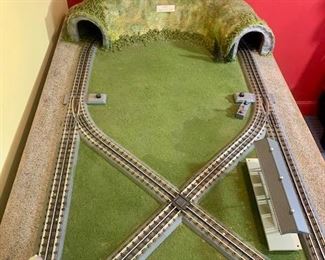 Complete running Rail King ready to run f 3 diesel santa fe train set with switches