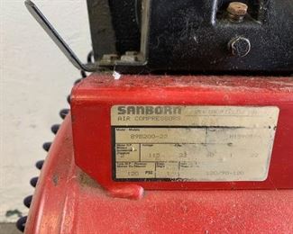 Sanborn air compressor with impact wrench