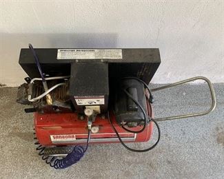 Sanborn air compressor with impact wrench