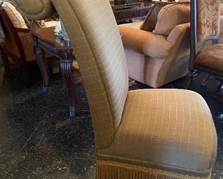 Custom silk dining chair