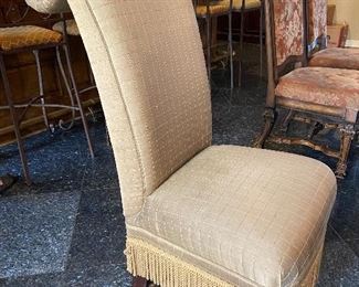 Custom silk dining chair