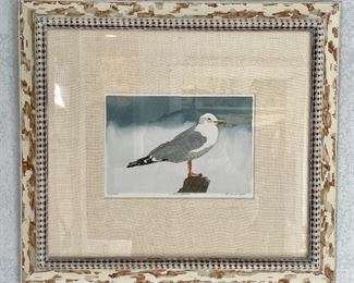 Item 412:  "The Gull" Signed 30/400 - 19.5" x 17.5": $195