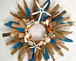 Item 1:  Driftwood Wreath - 24":  $128