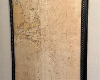 Item 112:  Framed Cape Cod Map - 24" x 34.25":  $245