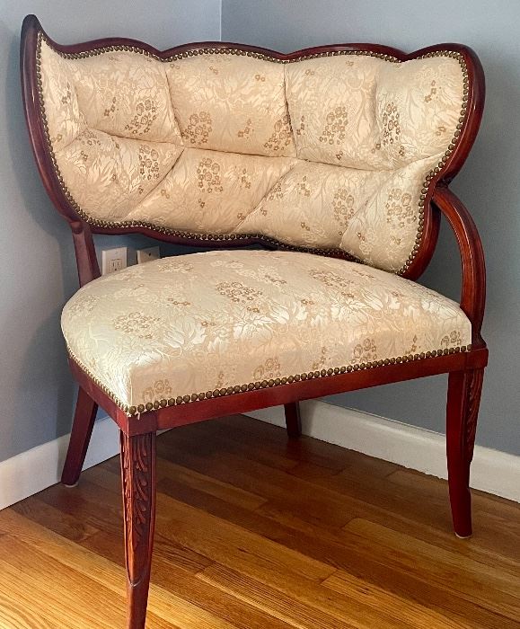 Item 13:  Upholstered Corner Chair with Nailhead Trim - 26"l x 22.5"w x 35"h:  $495
