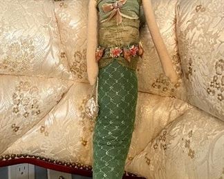 Item 90:  Carmen Manago Whimsical Mermaid Signed - 22.5":  $45