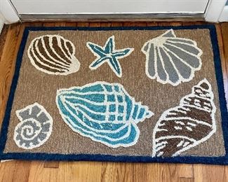 Item 150:  Hooked Shell Rug:  $24