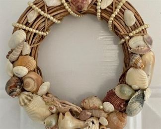 Item 108:  Seashell Wreath:  $24
