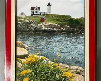 Item 134:  Photograph (Lighthouse in Red Frame):  10" x 12":  $24