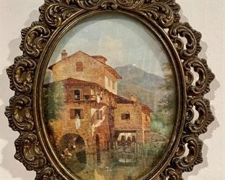 Item 411:  Small Vintage Italian Print - 5.25": $16