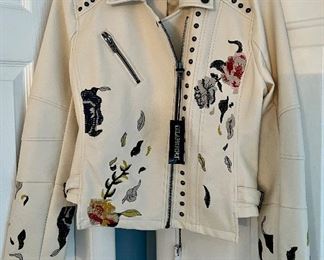 Item 463:  NWT Blank NYC Leather & Embroidered Jacket (size L): $65