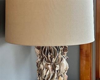 Item 120:  Handmade Oyster Shell Lamp - 22.5": $245
