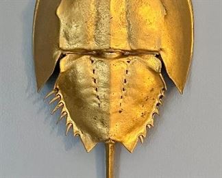Item 172:  (2) Gold Horseshoe Crab - 13": $34