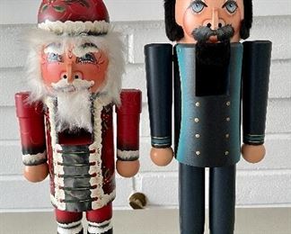 Item 207:  Susan Milford St. Nicholas Nutcracker (left): $275                                                                                                         
Item 208:  Susan Milford Keystone Bobby Nutcracker (right):  $275