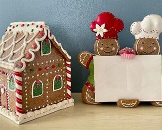 Item 216:  Gingerbread house and gingerbread couple picture frame:  $24
