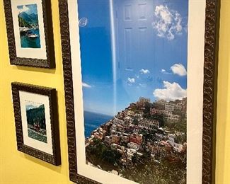 Item 401:  Framed Photograph (Houses on Hillside) - 33" x 45": $125