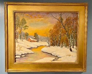 Item 429:  Oil on Board Signed C. Smith '61 - 25.5" x 21.25":  $165