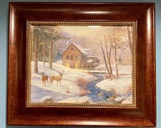 Item 418:  Oil on Canvas (The Wayside Inn Grist Mill, Sudbury, MA) - 19.5" x 16.5":  $165