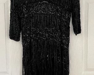 Item 460:  Vintage Judith Ann Creations Beaded Dress (size L):  $245