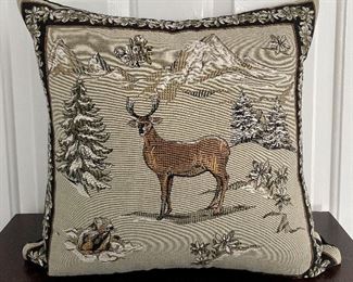 Item 288:  Tapestry Down Pillow (single deer) - 20" x 20":  $24