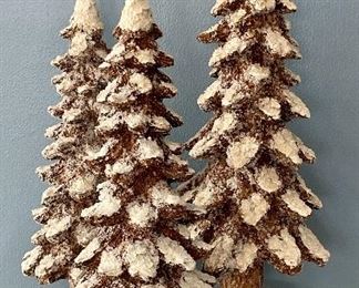 Item 233:  (3) Snow Covered Trees:  $22                                                                  Tallest - 18"