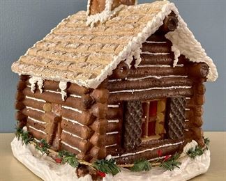Item 230:  Byer's Choice Log Cabin - 7.5" x 9":  $30