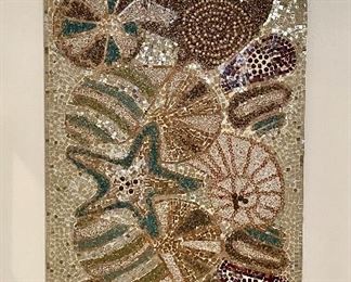 Item 442:  Fabulous Tile Mosaic with Sea Creatures - 21.75" x 48": $395