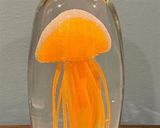 Item 325:  Paperweight (orange jellyfish):  $15