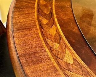 detail- pretty braided inlaid wood