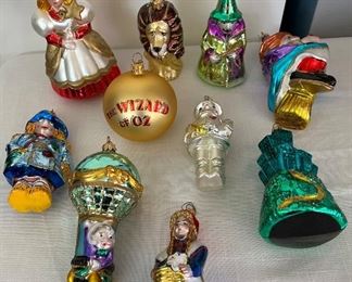 Item 494:  Kurt Adler "Wizard of Oz" Glass Ornaments: