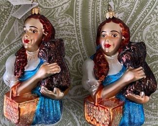 Item 495:  (2) Christopher Radko 1997 "Dorothy & Toto" Ornaments:  $125/Ea