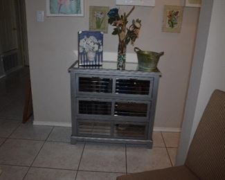 lovely gray chest, with mirrored front