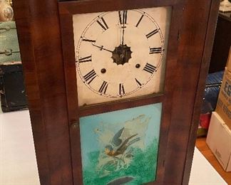 Antique Waterbury Clock Company Ogee Wall Clock