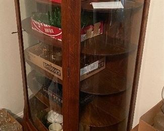 Second Bow Front Oak China Cabinet