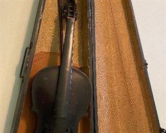 Old Violin with Hard Shell Case