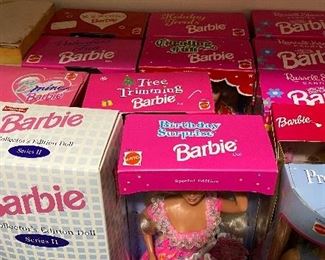 Several 1990's Barbie Dolls in Boxes