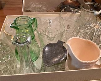 Old Glass Pitchers and Syrup Dispensers