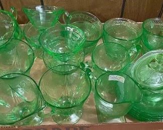 Green Depression Glass