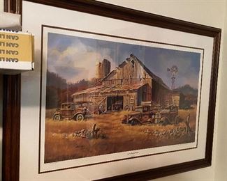 Signed and Numbered "Farm Fresh Fords" Print by Dale Klee