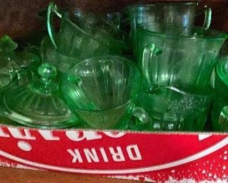 Green Depression Glass