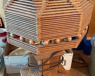 Vintage Popsicle Stick Lamp