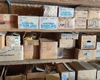 Boxes of Bottles and Glassware