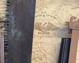 Old Cross Cut and Large Hand Saw