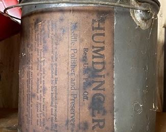 Paper Label Humdinger Needle Polish and Preserver Advertising Can