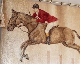 Horse, jockey tapestry